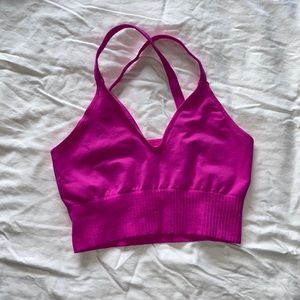 free people neon pink workout tank
